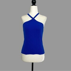 ❤️ XXS ❤️ NWT Anthro Tank Halter Ribbed Size XXS Stretch Cotton Sexy Summer​